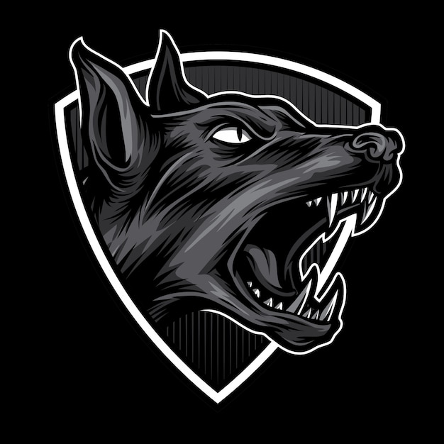 Black dog logo