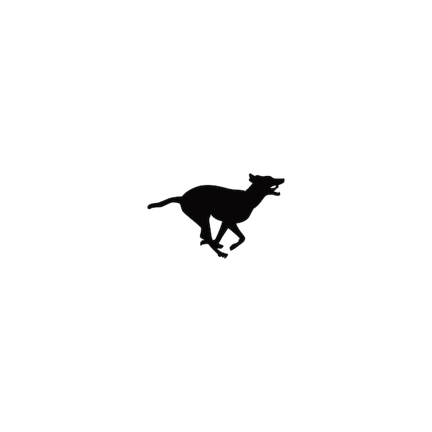 Black dog on a white background Vector isolated black silhouettes of dogs collection dog silhouet