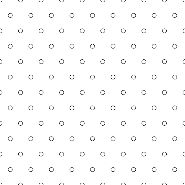 Vector black donut polka dot seamless pattern