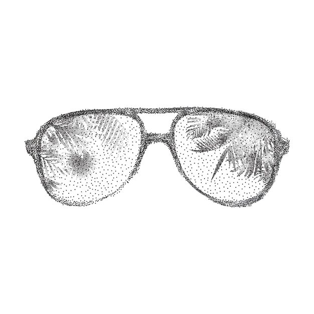 Vector black dotted sunglasses