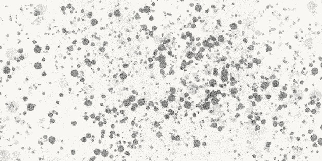 Vector black dotted textured background noisy gritty dot