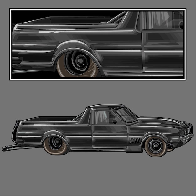 black drag race illustration isolated in black background for poster tshirt graphic design busin
