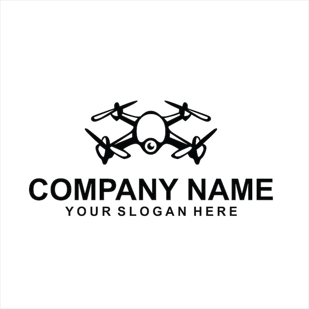 black drone logo vector