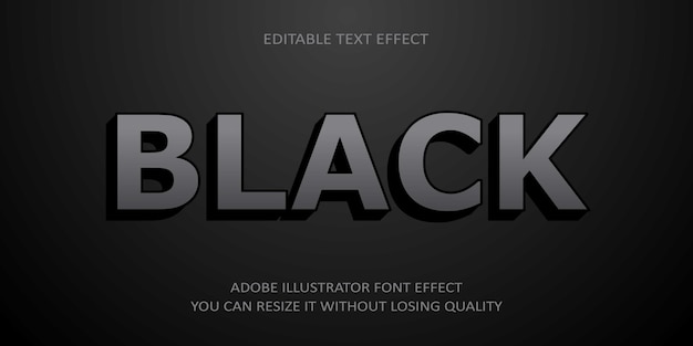 Black Editable text Effect