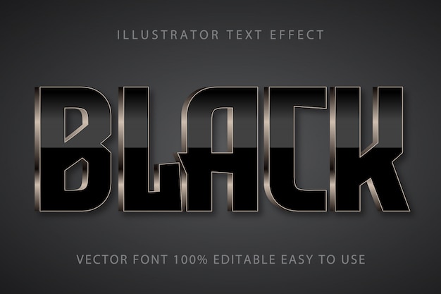 Black Editable Text Effect