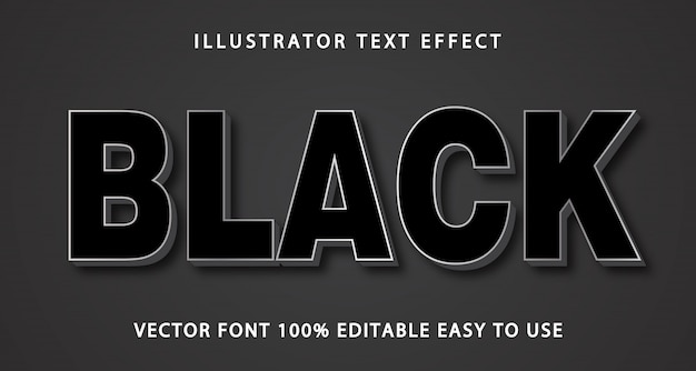 Black  Editable Text Effect