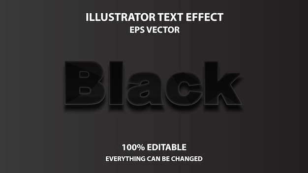 BLACK EDITABLE TEXT EFFECT