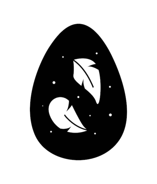 Black egg silhouette