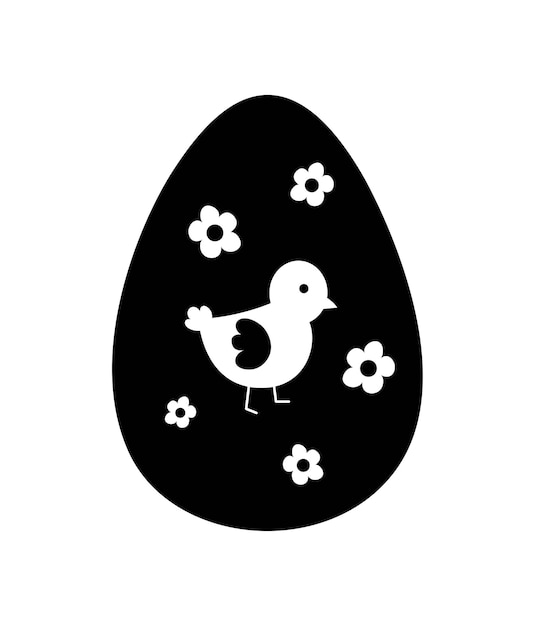 Black egg silhouette