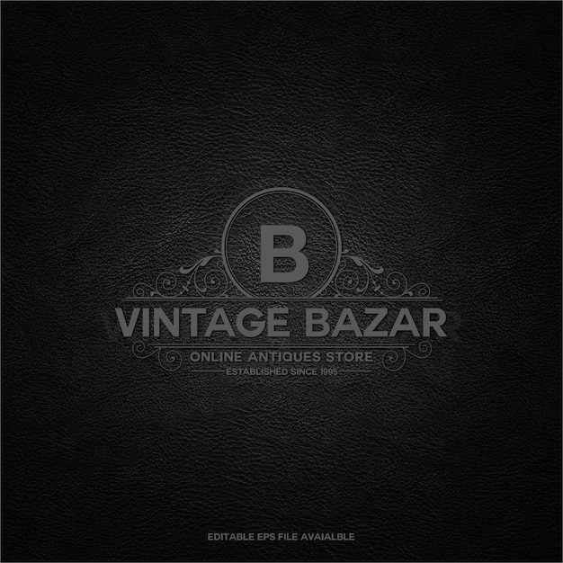 Vector black elegant logo design