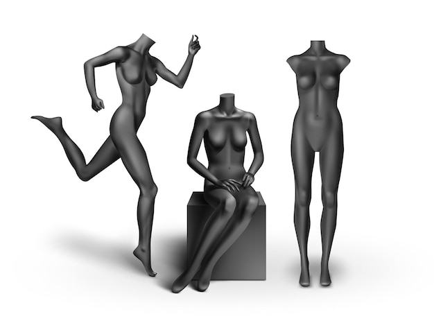 Hand Female Mannequin Black 3D, Incl. hand & dummy - Envato Elements