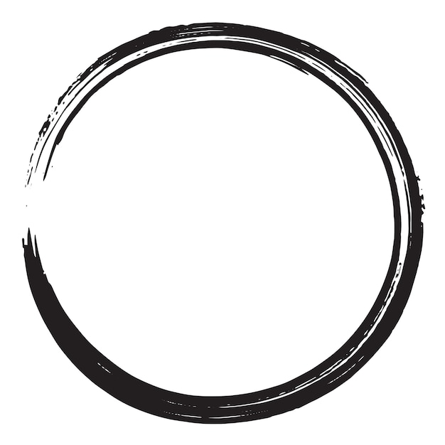 Black Enso Zen Brush Illustration