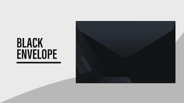 Black Envelope Design