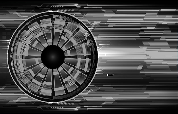 Black eye cyber circuit future technology  background