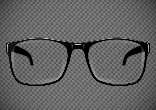 Черные очки. Иллюстрация очков