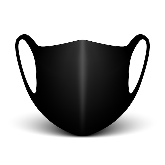 Premium Vector | Black face mask.