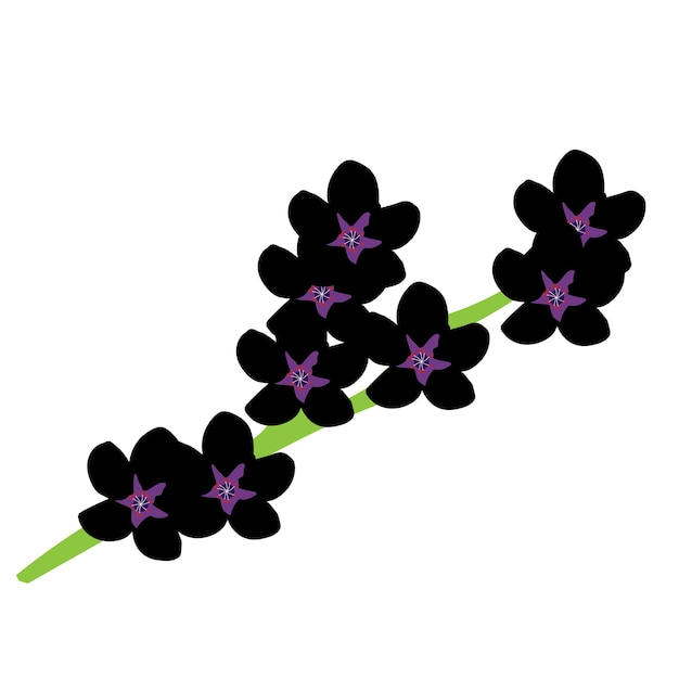 Black flower design concept stock illustration