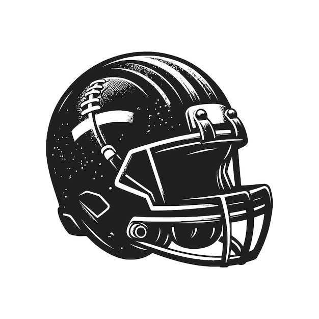 a black football helmet with a white background and the words football on it