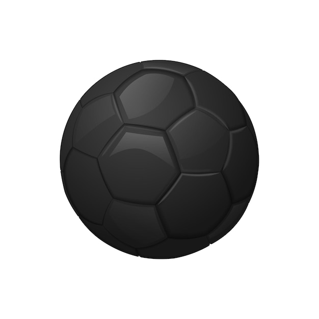 Black football or soccer ball Sport equipment icon