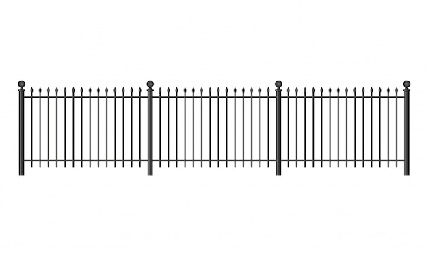 Vector black forged lattice fence