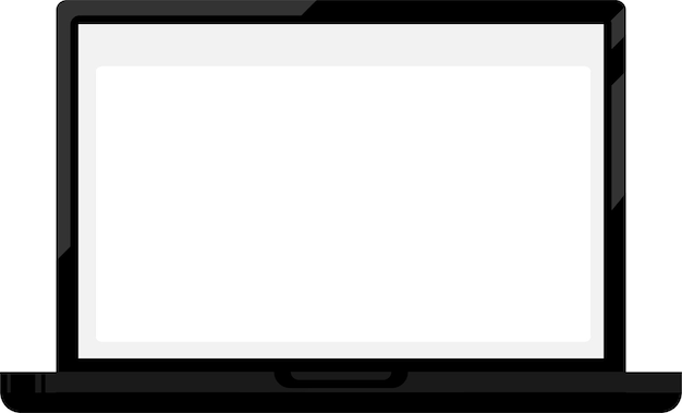 Vector black frame computer screen