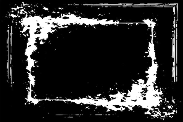 白い背景の黒いフレームのテクスチャ 黒と白のフレームのテクスチャのベクトルイラスト