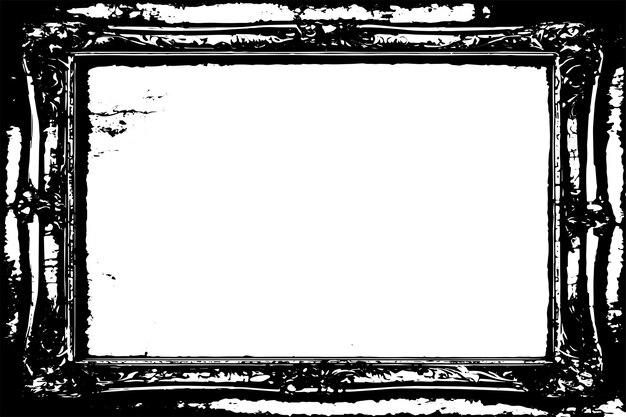 Vector black frame texture on white background vector illustration of black and white frame texture