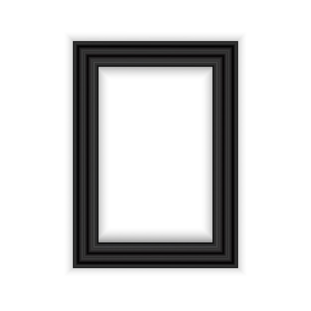 Vector black frame on a white background with a grunge effect