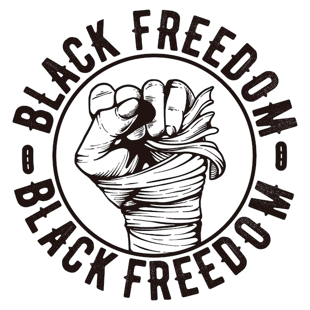 Vector black freedom, modern logo design, fist design vector