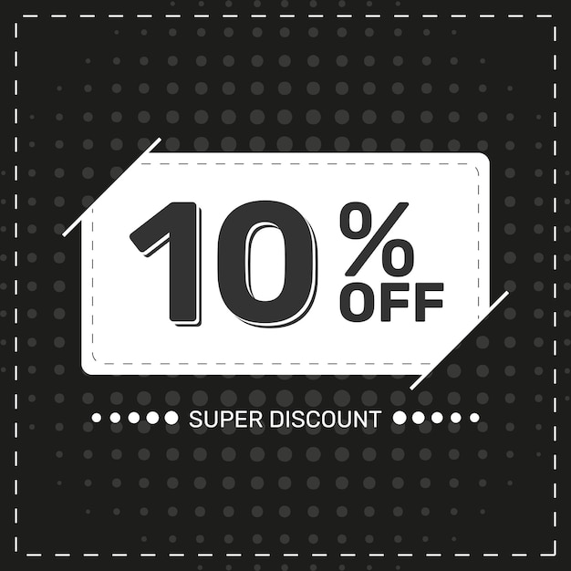 Vector black friday 10 off super discount discount promotion special offer 10 discount black square