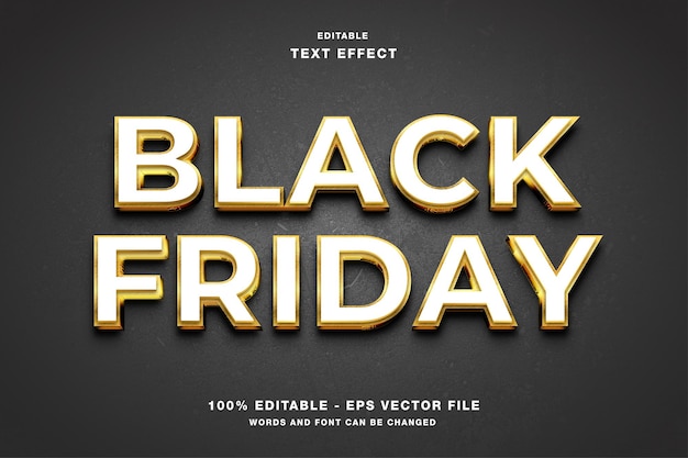 Black Friday 3d editable Text Effect