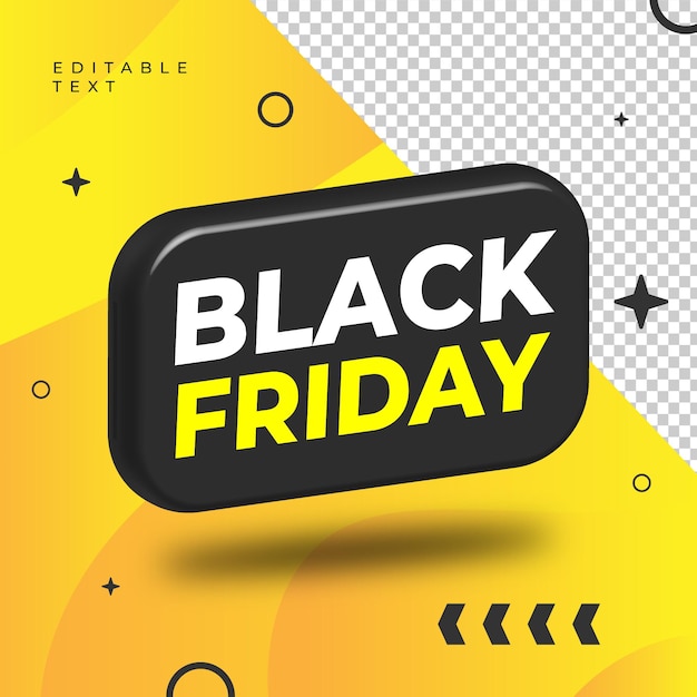 Vettore di forma 3d del black friday