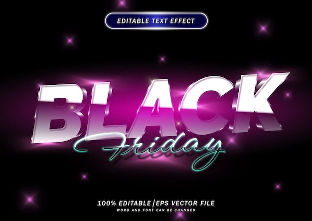 Black friday 3d-tekststijleffect bewerkbaar