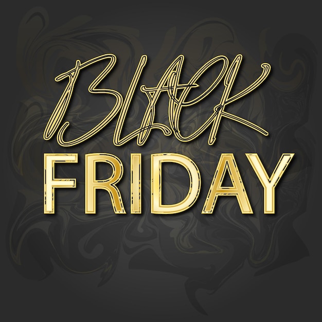 Black Friday 3d text effects editable template