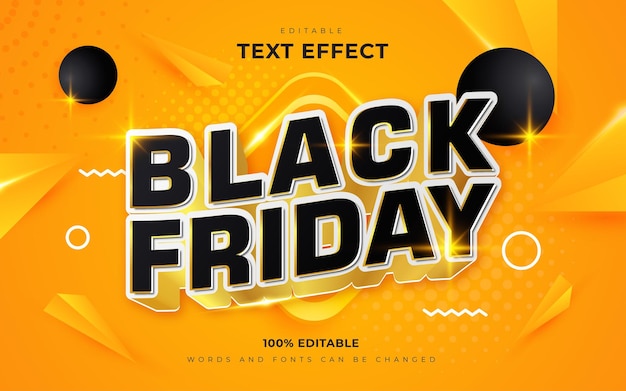 Black friday 3d text effects style