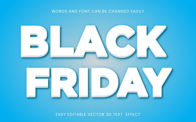 Vector black friday 3d text style design