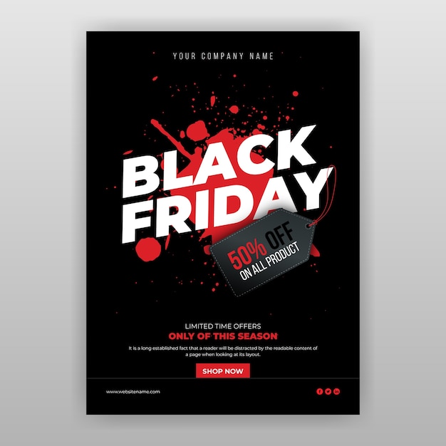 Black Friday-aanbieding Flyer-sjabloon