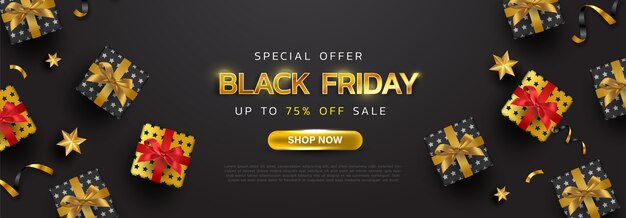 Black Friday aanbieding promotie verkoop banner