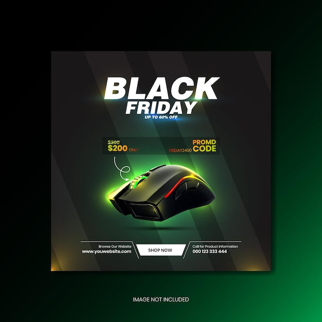 Black friday-aanbieding social post abstract design