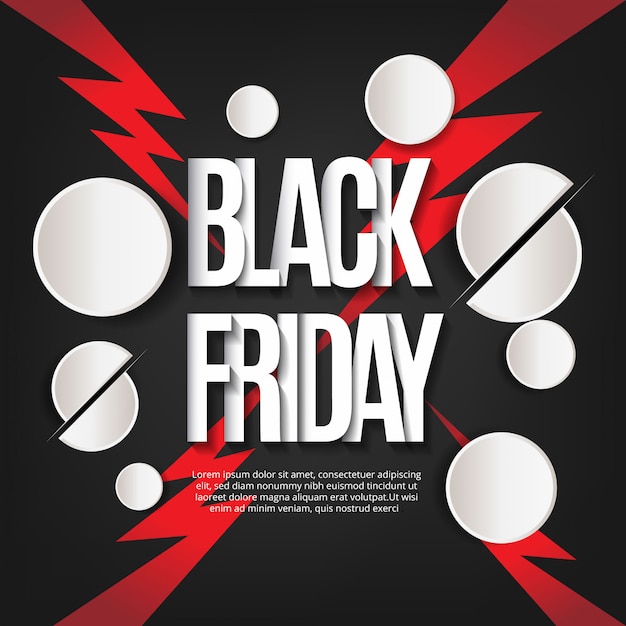 Black friday background with red details