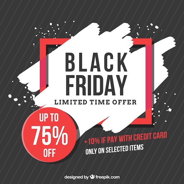 Black friday background with red details