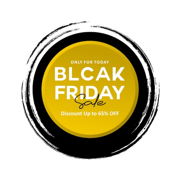 Black friday banner background with brush strokes
