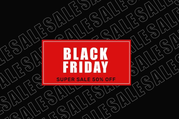 Black Friday banner on black background Vector