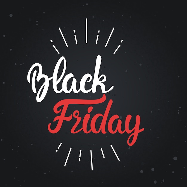 black friday banner calligraphy text design
