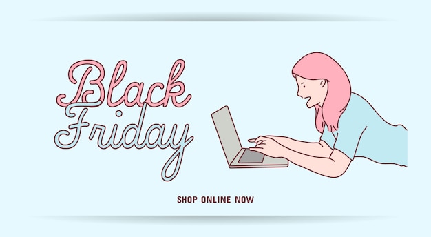 Vector black friday banner concept