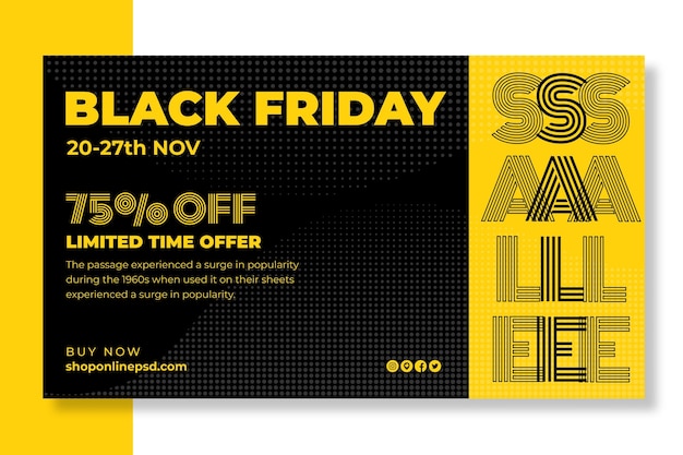 Vector black friday banner concept