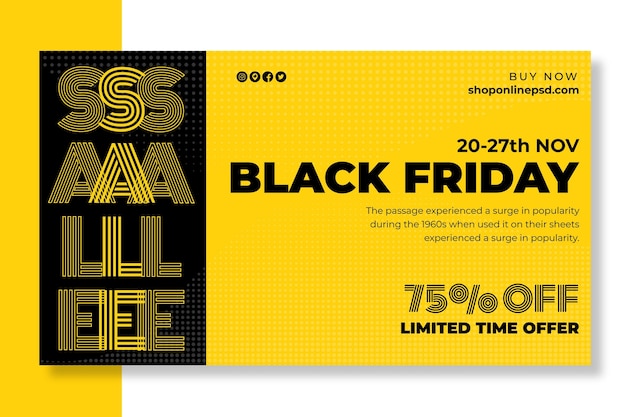 Vector black friday banner concept