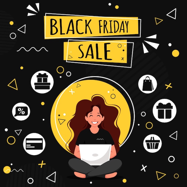 Concetto di banner del black friday