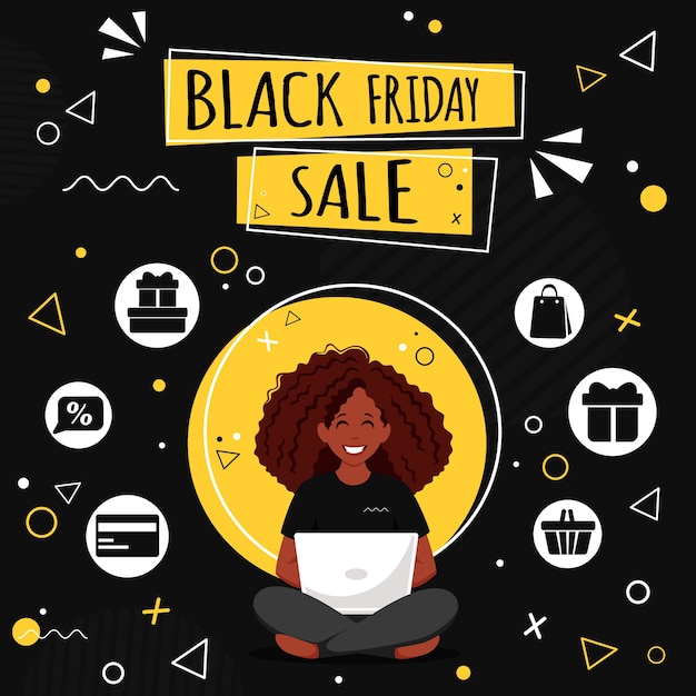 Concetto di banner del black friday