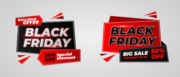 black friday banner design collection